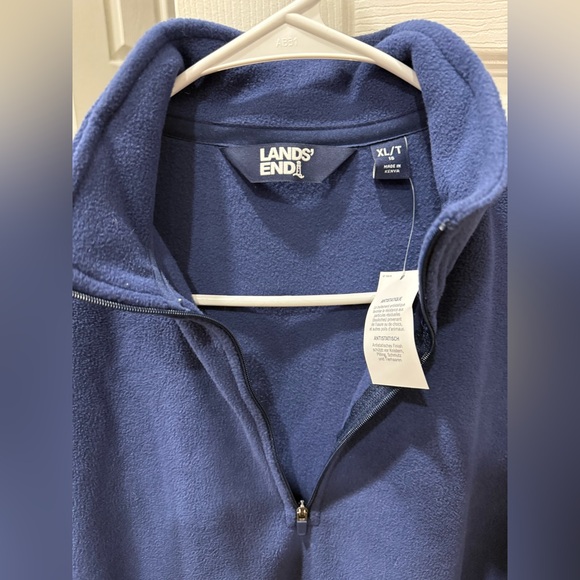 Lands' End Men's Zip-Up Blue Sweater NEW - Picture 3 of 5